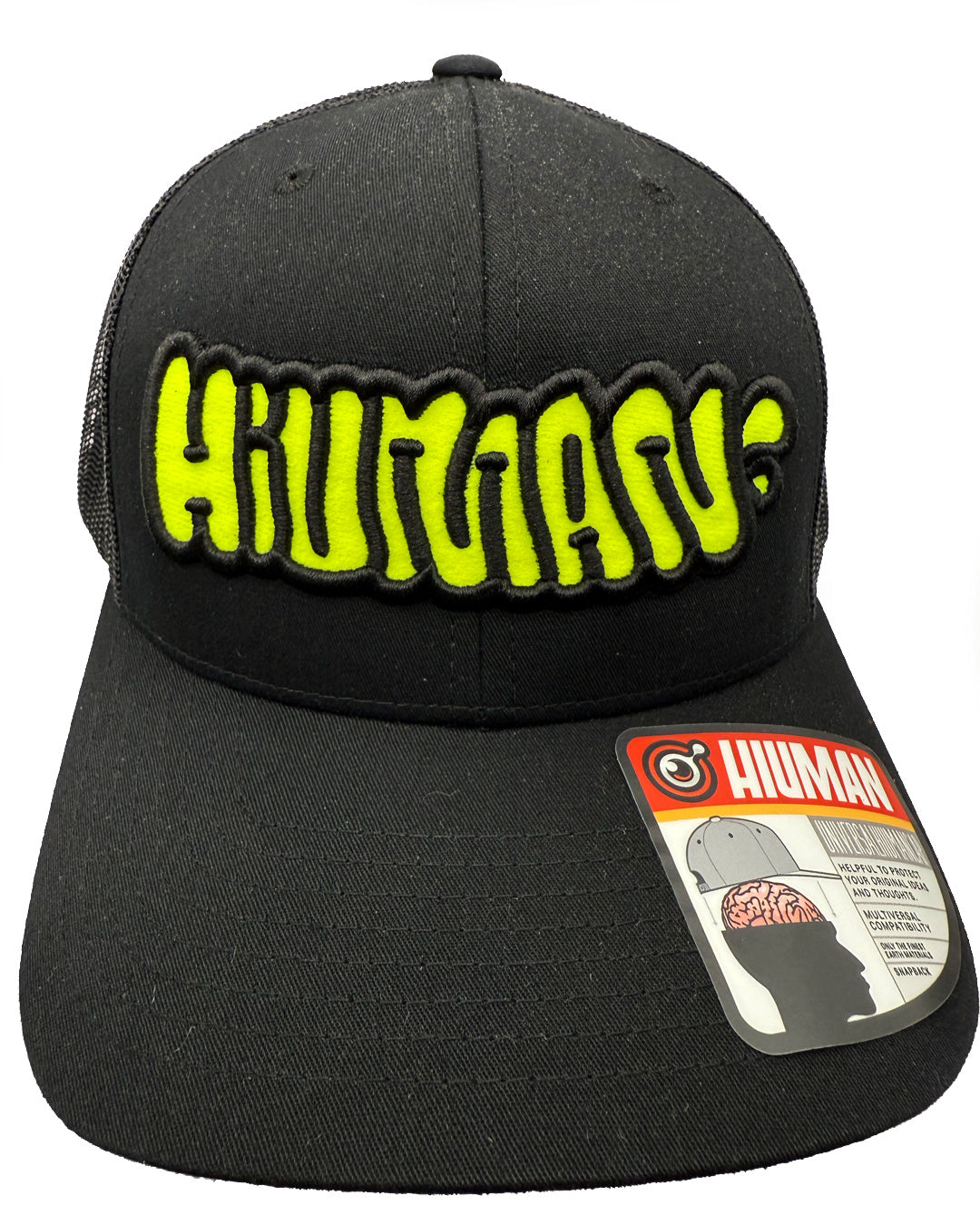 Trucker "HUMAN" Black & Neon