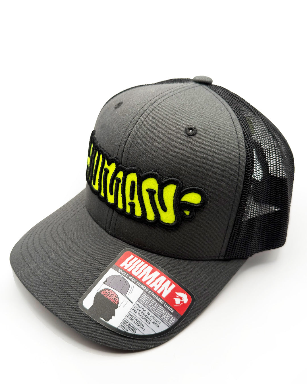 Trucker "HUMAN" Charcoal & Neon