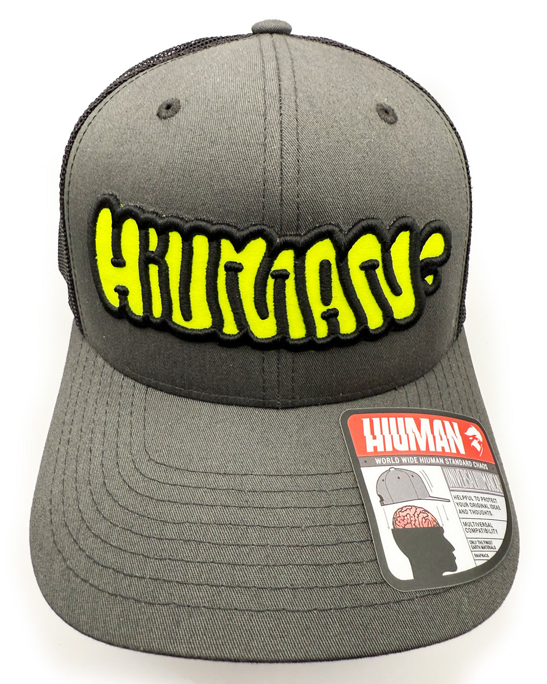 Trucker "HUMAN" Charcoal & Neon
